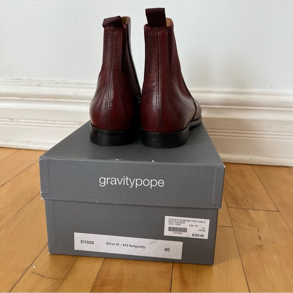 Gravity Pope * new * Italian wine leather boots 40 - Picture 6 of 8